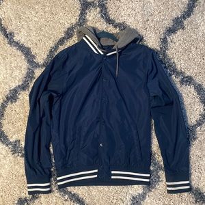 (M) Navy Blue Hollister Varsity Jacket